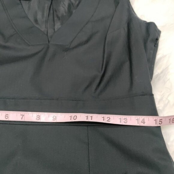 J.Crew Classic Black Lined V-Neck Sleeveless Sheath Dress Women's Size 8 - Picture 9 of 10